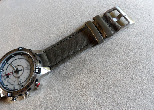 Khaki green sailcloth watch - green,