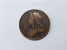 1901  QUEEN VICTORIA  ONE PENNY Coin  -  [VF] High Grade - Year of Queen's death