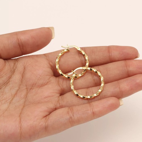 9ct yellow gold - gold, twisted