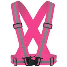 Hi Viz Vest High Vis Safety Visibility Waistcoat Reflective Belt Cycling Strap