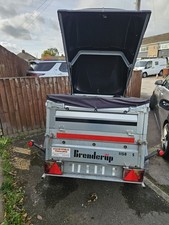 Brenderup Box Car Camping Trailer with Lockable ABS Hard Top Cover a