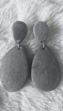 Handmade Grey Resin Earrings?, Circle Oval,square,half Circle,rectangular.
