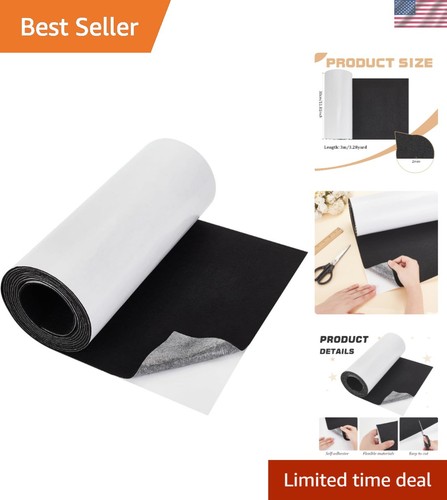 Versatile black felt fabric - black,