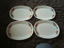 4 X Vintage Oval Floral Jaj