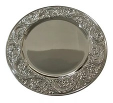 6 Silver Mirror Scroll Plastic