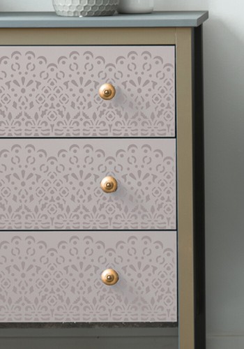 Lace stencil border paint - stencil,