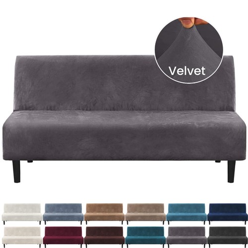 Stretch velvet futon sofa - velvet,