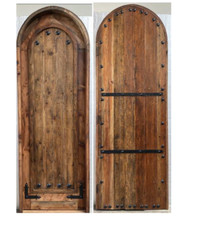 Rustic reclaimed lumber arch