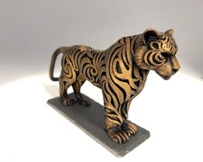 Tiger on slate, Hand-Painted