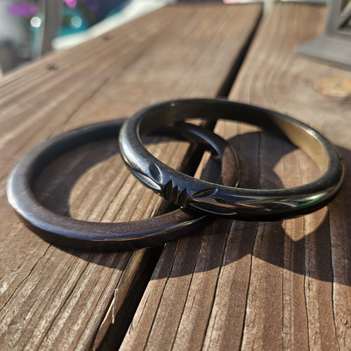 Bakelite black carved and - bakelite,
