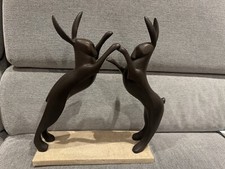boxing hares ornament