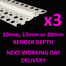 3 x PVC Movement / Expansion Render Bead Rendering 10 15 20 mm NEXT DAY