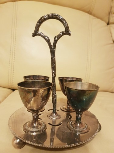 Four english silver plated - four,