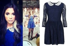 TOPSHOP Navy blue mini dress