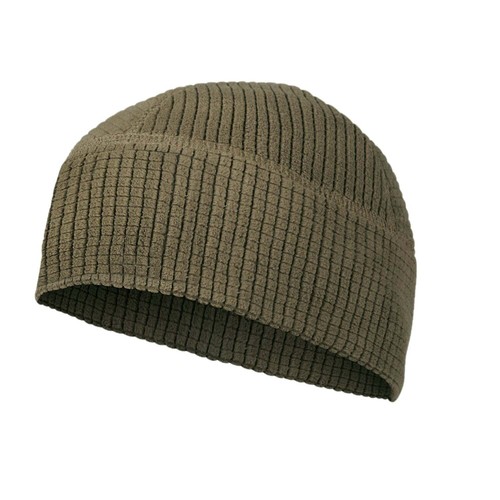 Grid fleece cap beanie - fleece,