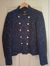 Moloh navy/black flocked jacket, 14, lightly padded shoulders