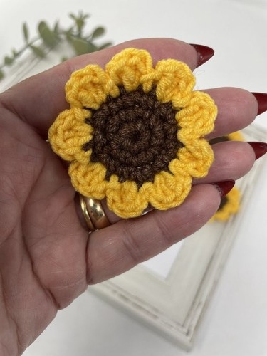 Handmade crochet sunflowers - handmade,