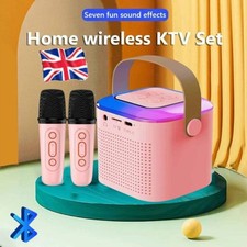 Kids Mini Karaoke Machine, Portable Karaoke Speaker With 2 Wireless Microphones