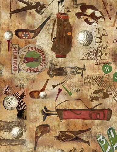 Golf fabric bty vintage - bty,,