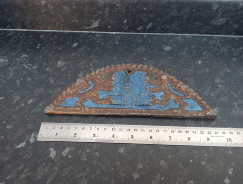 Vintage cast iron sign two - cast,