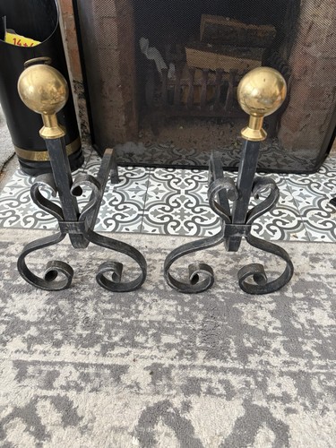 Pair vintage wrought - pair,