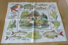 Fishermans Lodge Finished Cross Stitch Unframed 52cm x 43cm ( 20.5" x 17" )