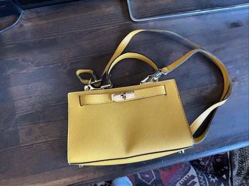 Mustard yellow leather - mustard,