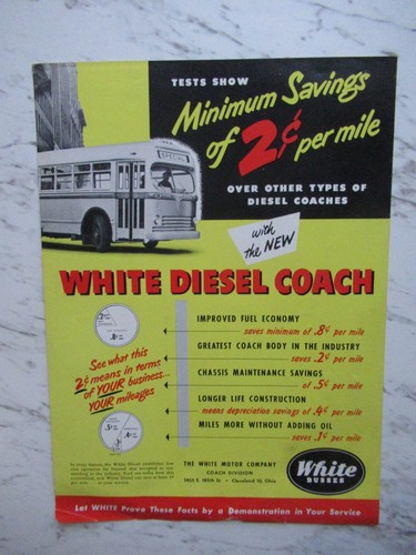 White bus brochure poster - white,