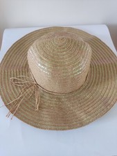 Matalan Women's Glittery Sun hat 92% Paper 8% Polyester Large Brim