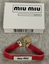 Miu Miu Vip Gift Red Velvet Bracelet Charm Collectable