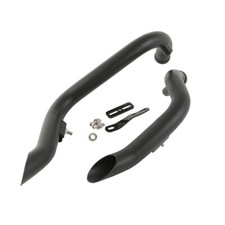 Black 1.75" Dual Pipes Exhaust