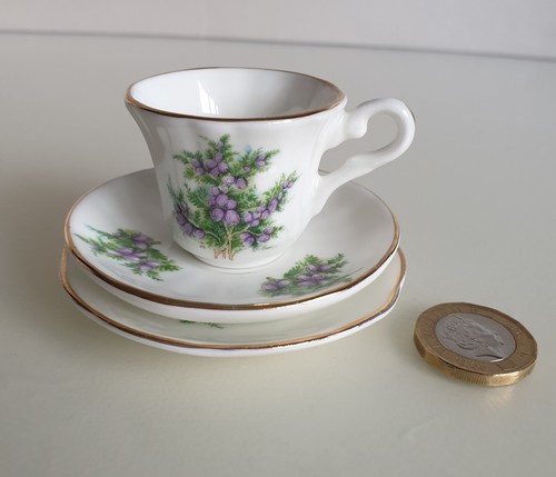 Miniature fine bone china trio
