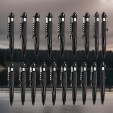 20 pcs Tactical Pen Aluminum Self Defense Glass Breaker Pen Writing Black EDC