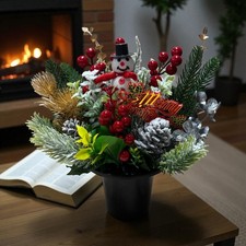 Christmas Memorial Grave Pot