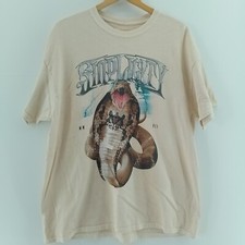 Gifted Heroes Mens T Shirt Size M Beige Short Sleeve Graphic Print Crew Neck 