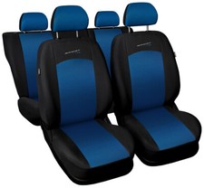 Seat covers fit RENAULT CLIO 2 3 4 II III IV FULL SET black/blue sport line