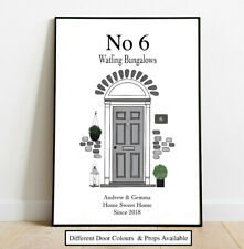 Personalised Front Door New Home/ House Sweet Home Picture Wall/ Word Art Gift