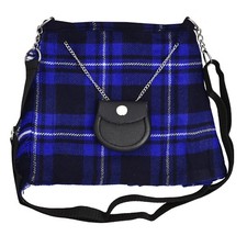 SCOTTISH TARTAN HAND BAG / SHOULDER BAG PASSPORT HOLDER LADIES/GIRLS 