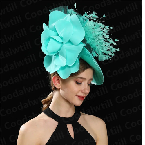 Big flower wedding fascinator - flower,