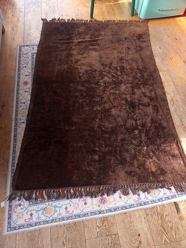 Vintage heavy brown velvet - vintage,