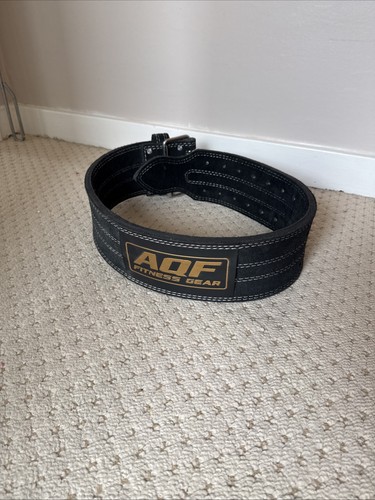 Aqf leather powerlifting belt - aqf,