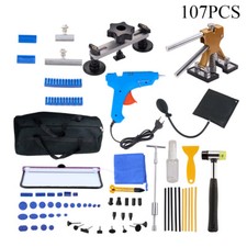107pcs PDR Car Paintless Kit Dent Puller Removal Hail Glue Gun Tool with Air Bag