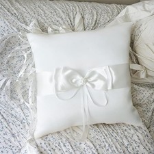 Wedding Ring Pillow: Ring Bearer Cushion - For Wedding Ceremonies 