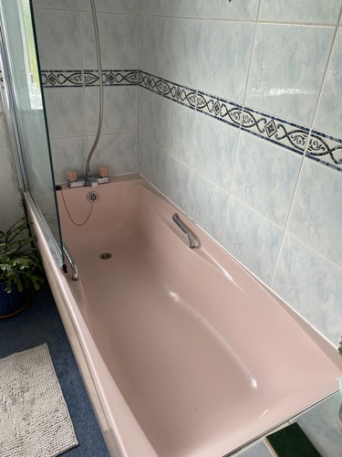Vintage pink bathroom - pink,