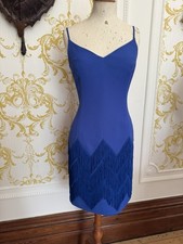 Vintage Cobalt Blue Fringed