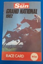AINTREE RACE CARD, APRIL 3RD, 1982 - THE GRAND NATIONAL & GRITTAR, DICK SAUNDERS