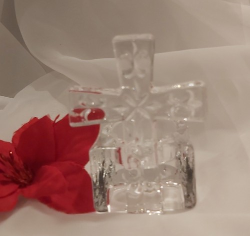 Glass cross tealight - cross,