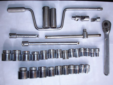 Vintage Tipco 1/2" Drive, Socket Set. A/F & Whitworth. (R