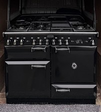 Rangemaster Elan Deluxe 110 Multifunction Dual Fuel Range Cooker - Black