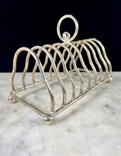 Vintage silver plate toast - vintage,